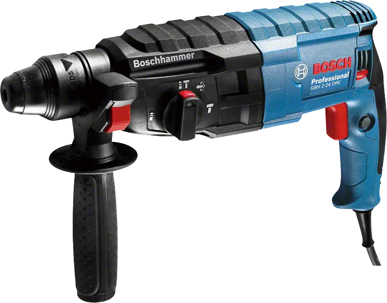 Bosch GBH 2-24 DRE rotary hammer drill with side handle.