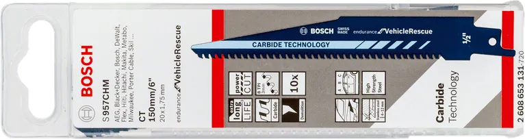 Bosch S 957 CHM reciprocating saw blade 6″.