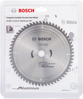 Bosch circular saw blade Eco for Aluminium 184 mm.