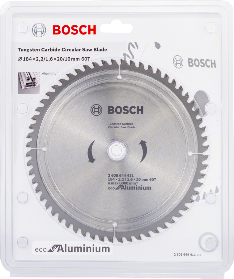 Bosch circular saw blade Eco for Aluminium 184 mm.