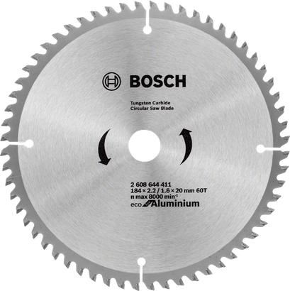 Bosch circular saw blade Eco for Aluminium 184 mm.