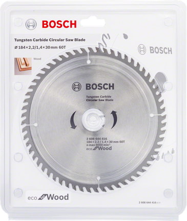 Bosch circular saw blade 184×30mm wood.