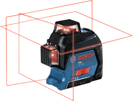 Bosch GLL 3-80 laser leveling tool with 360-degree lines.