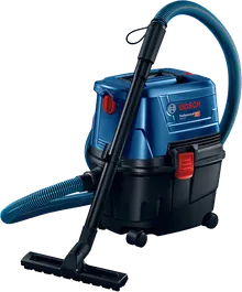 Bosch GAS 15 wet dry extractor with 10 liter container.