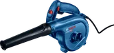 Bosch GBL 800 E blower with dust extraction feature.