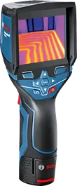 Bosch GTC 400 C thermal imaging camera detects heat patterns.