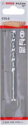 Bosch CYL-1 6.5mm masonry drill bit for brick and stone.