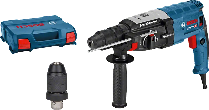 Bosch GBH 2-28 F rotary hammer drill with case.