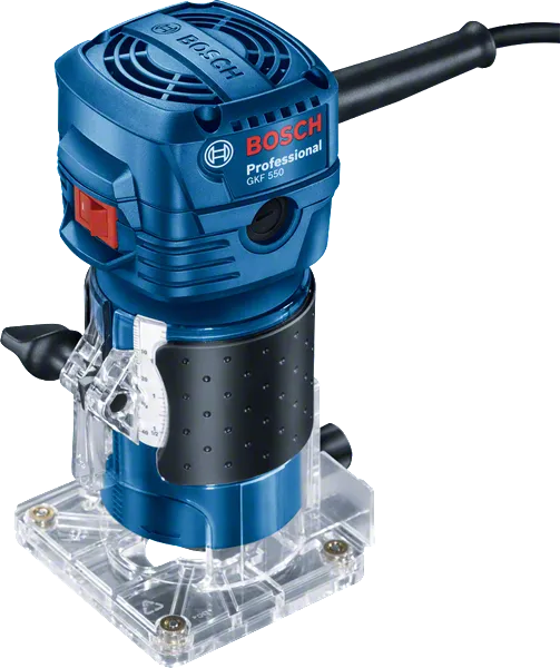 Bosch GKF 550 palm router, 550W compact design.