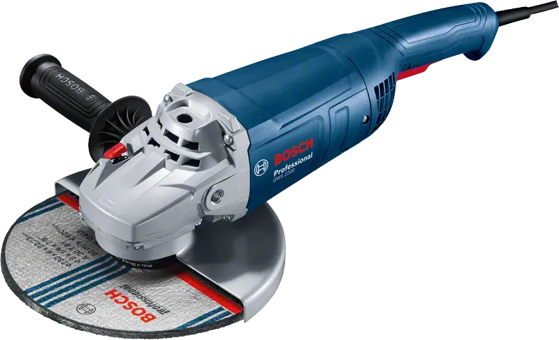 Bosch GWS 2200 angle grinder with side handle.