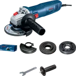 Bosch GWS 700 angle grinder with accessories set.