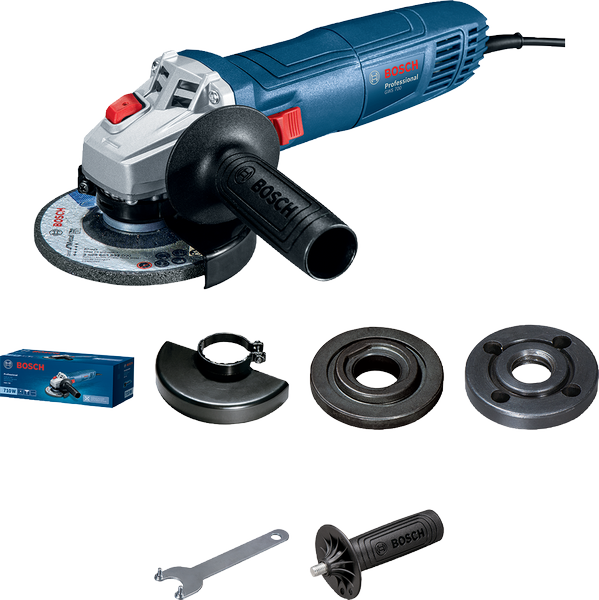 Bosch GWS 700 angle grinder with accessories set.