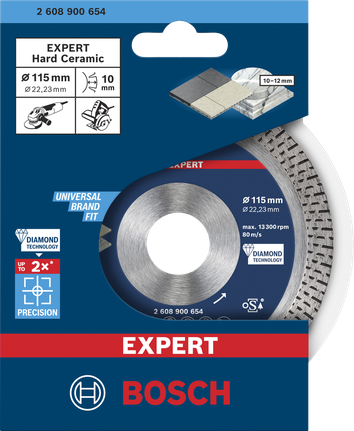 Bosch diamond cutting disc 115×22.23×1.4×10 mm.