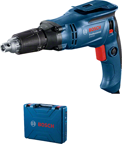 Bosch GTB 650 drywall screwdriver with carrying case.