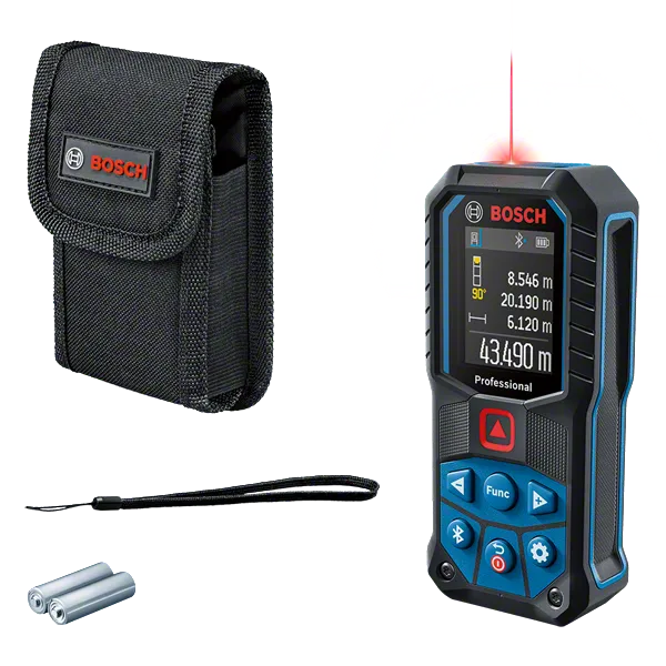 Bosch GLM 50-27 C laser measure with display and case.