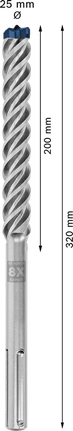 Bosch EXPERT SDS max-8X hammer drill bit, 25 x 320 mm.