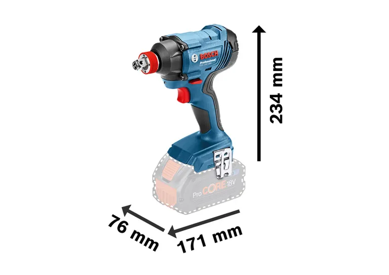 Bosch GDX 18V-180 impact driver with ProCORE 18V battery.