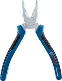 Bosch hand pliers with ergonomic blue handles.