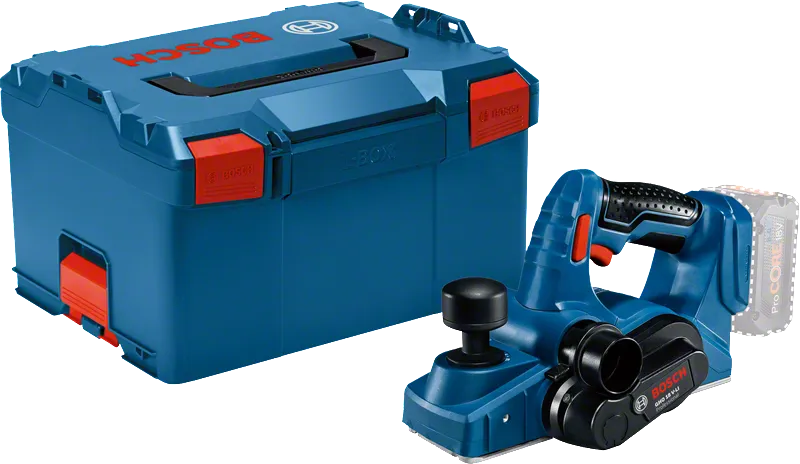 Bosch GHO 18V-LI cordless planer with carrying case.