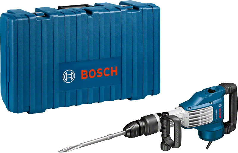 Bosch GSH 11 VC demolition hammer with carrying case.