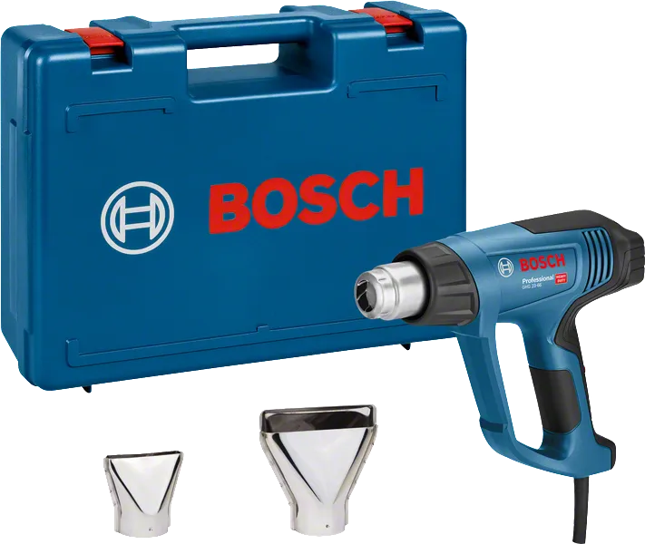 Bosch GHG 23-66 heat gun with case and two nozzles.