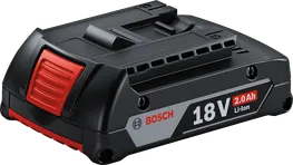 Bosch 18V 2.0Ah Li-Ion battery pack.