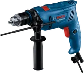 Bosch GSB 600 impact drill with side handle.