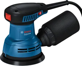 Bosch GEX 125 random orbit sander with dust collector.