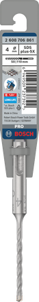 Bosch PRO SDS plus-5X hammer drill bit 4 x 50 x 110 mm.