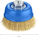 Bosch PRO Metal clean Cup Brush 75 mm for angle grinders.