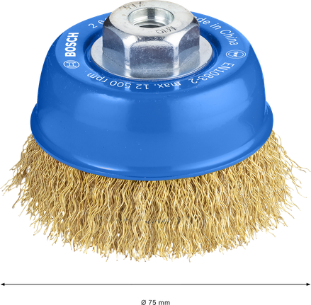 Bosch PRO Metal clean Cup Brush 75 mm for angle grinders.