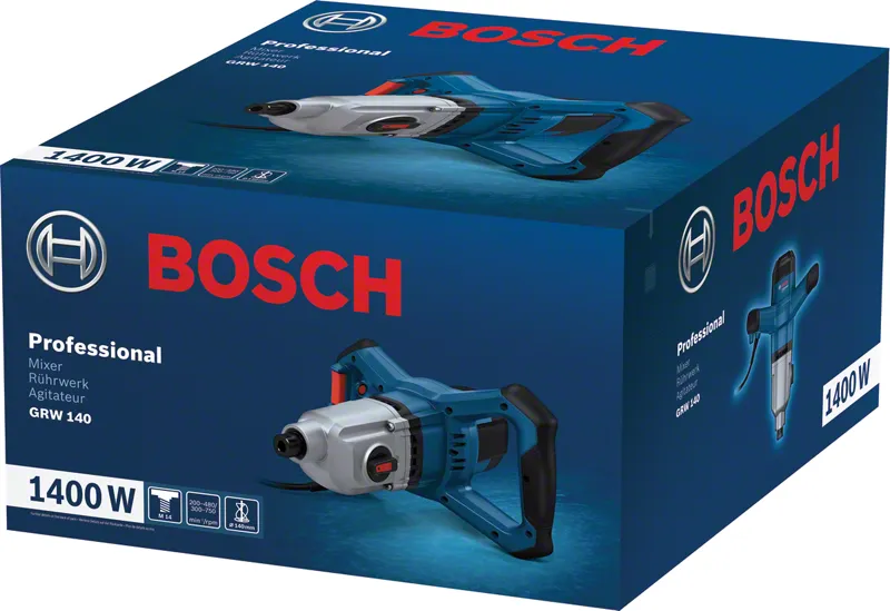 Bosch GRW 140 mixer packaging.