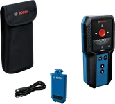 Bosch GMS 120 wall scanner with case and accessories.