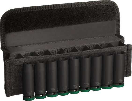 Bosch PRO Impact Socket Set 1/2 inch deep 9 pieces.