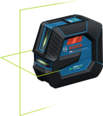 Bosch GLL 20-22 G laser leveling tool with green lines.