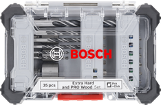 Bosch extra hard and PRO wood drill bit set, 35 pcs.