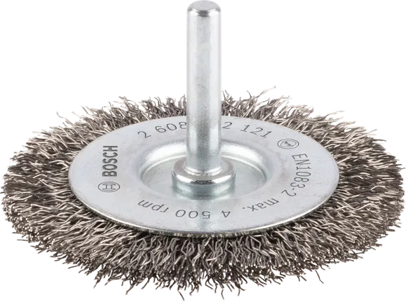 Bosch PRO Stainless Steel clean wire wheel, 70 mm straight shank.