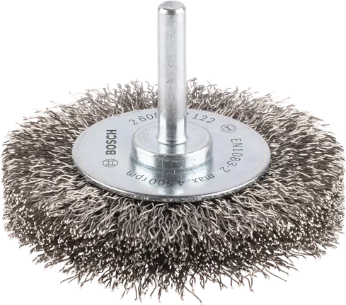 Bosch PRO Stainless Steel clean wire wheel, straight shank.