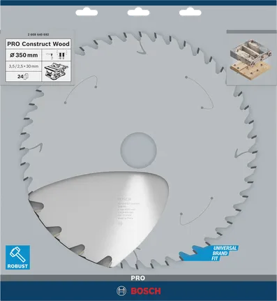 Bosch PRO Construct Wood circular saw blade 350 mm.