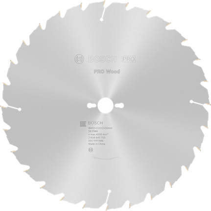 Bosch PRO Wood Circular Saw Blade 400 mm for precise wood cuts.