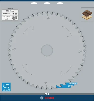 Bosch PRO Wood 500 mm saw blade.