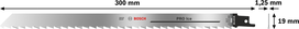 Bosch PRO Ice S1211K saw blade 300 x 19 x 1.25 mm.