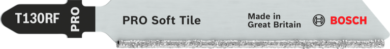 Bosch PRO Soft Tile T130RF carbide jigsaw blade.