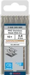 Bosch PRO Stainless Steel HSS-Co 4.8 mm twist drill bits pack.