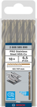 Bosch PRO HSS-Co 6.5 mm drill bits for stainless steel.