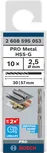 Bosch PRO Metal HSS-G 2.5 mm twist drill bit 10-pack.