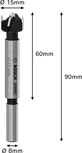 Bosch EXPERT Laminated Wood Hinge Cutting Drill Bit, 15mm.