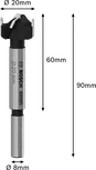 Bosch EXPERT Laminated Wood Hinge Cutting Drill Bit, 20 mm.