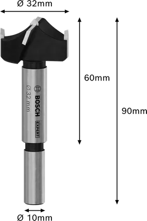 Bosch EXPERT Laminated Wood Hinge Cutting Drill Bit, 32mm diameter.