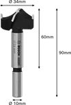 Bosch EXPERT Laminated Wood Hinge Cutting Drill Bit, 34 mm diameter.